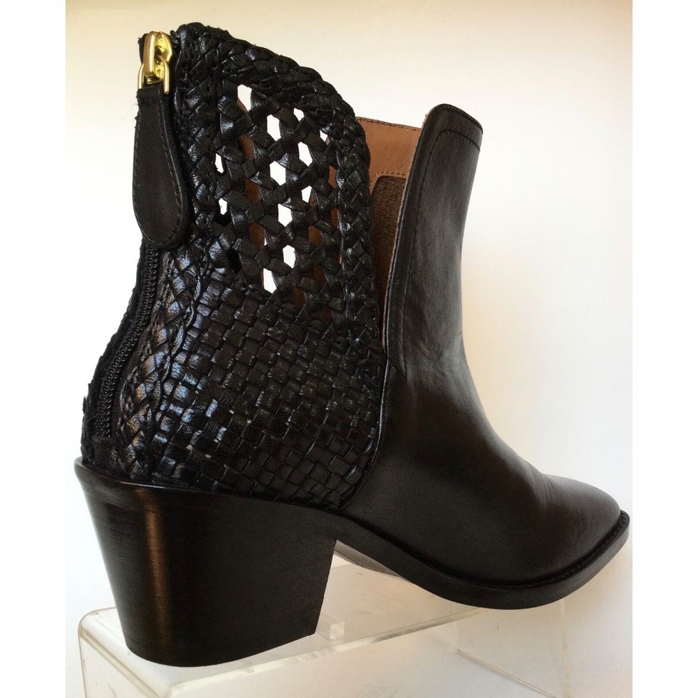 NEW LUCKY BRAND Kaedynce Leather Booties, Black (Size 7 M) - Picture 3 of 12
